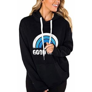 New good vibes hoodie sweatshirt rainbow graphic